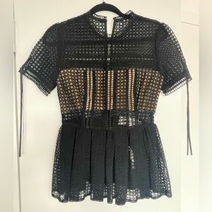 Black Short Sleeve Blouse